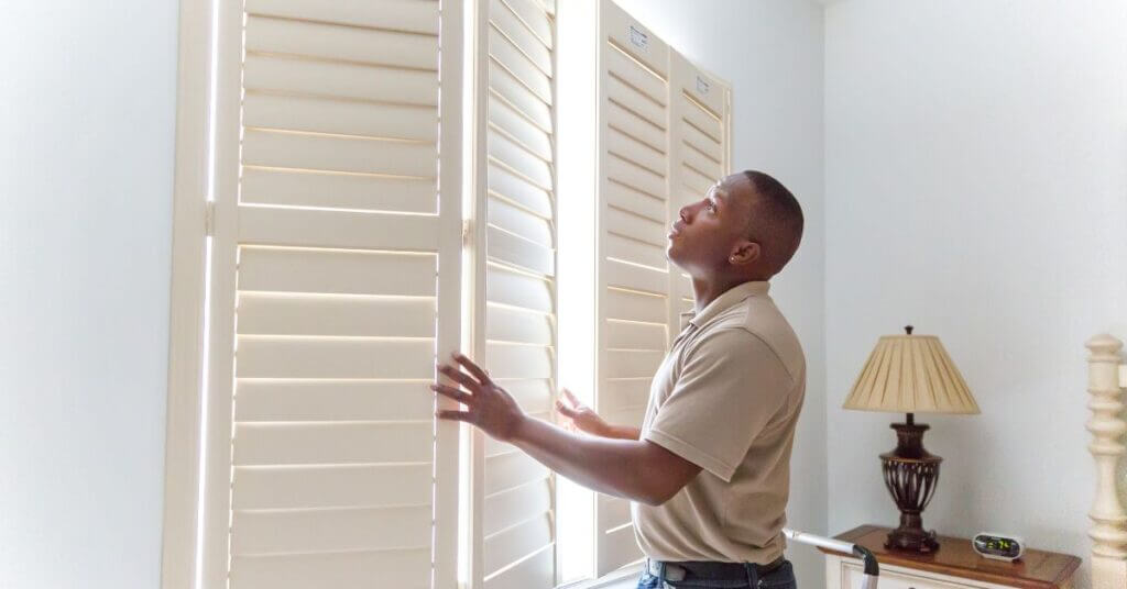 test the shutters installing plantation shutters