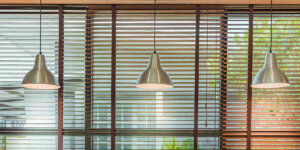 decorating with wood blinds