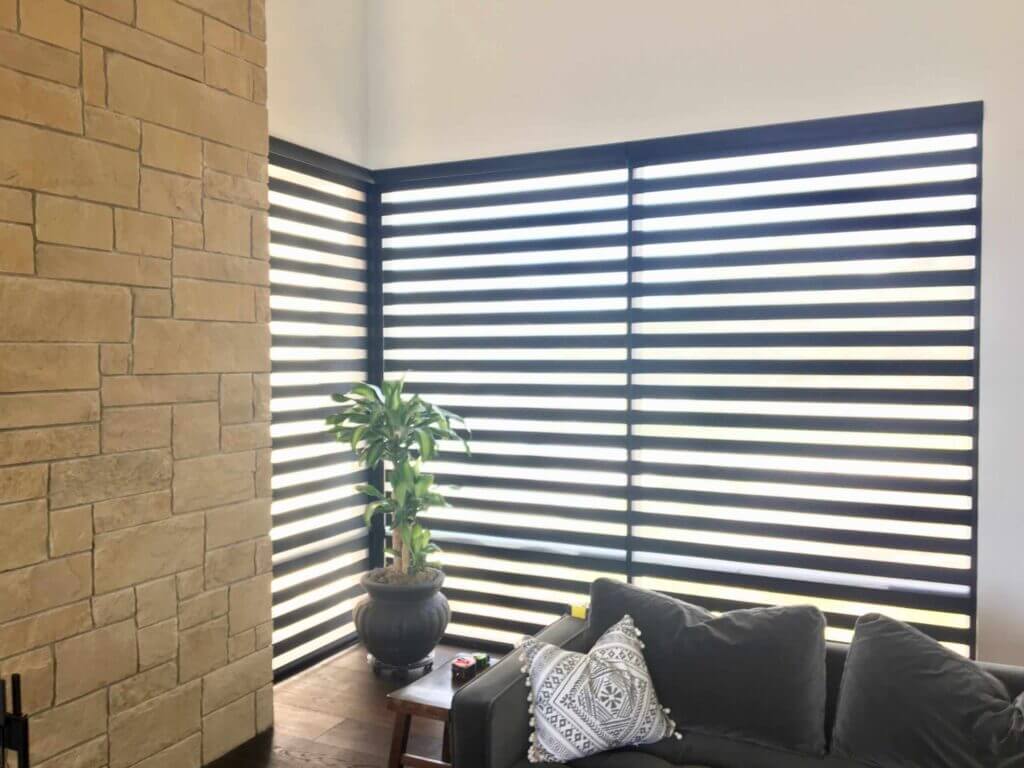 Layered Shade in the Fireplace