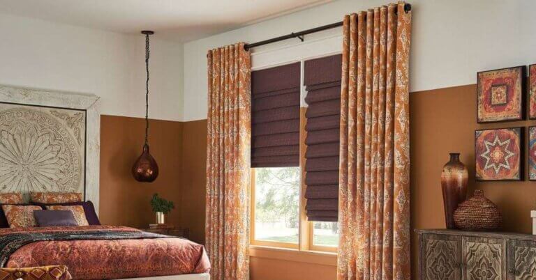 Roman shades and curtains together can create a sophisticated and versatile window treatment solution that adds depth, style, and practicality to any room.
