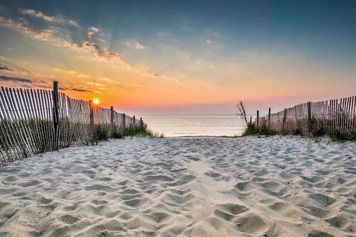 sandy beach sunset