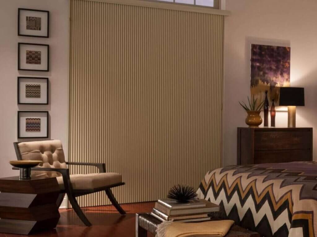 Cellular shades, or honeycomb shades, are perfect for maintaining a comfortable bedroom temperature year-round.