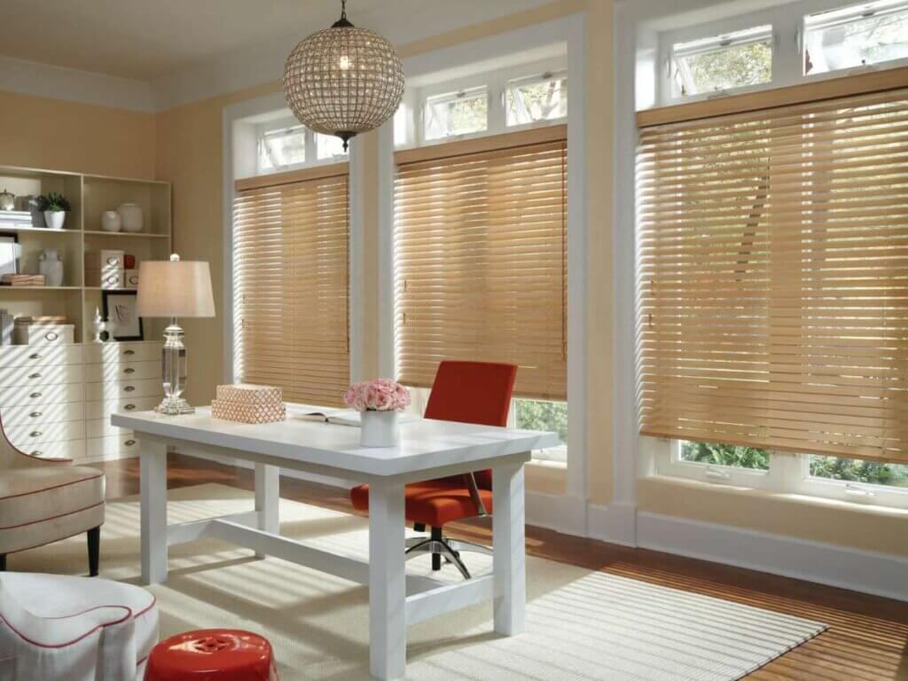 Wood blinds bring a timeless elegance to any space, adding depth and richness that only natural materials can provide.
