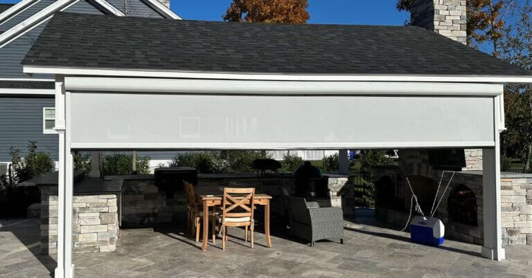 Automatic Roller Shades in Grill Area, Dagsboro, DE