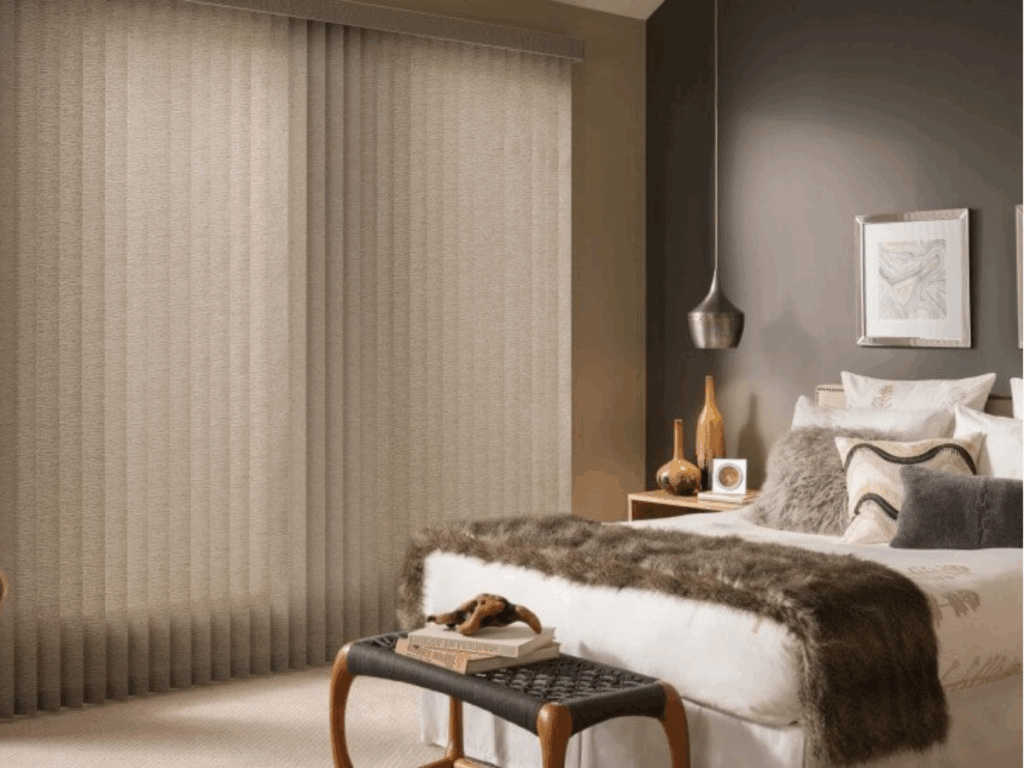 Alta Vertical Blinds in Bedroom