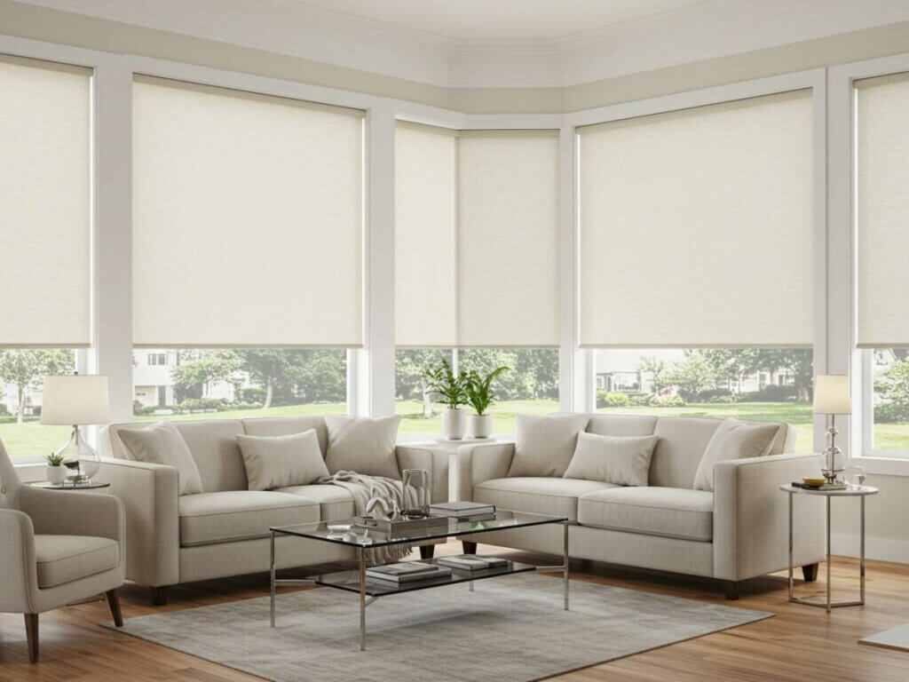 Custom roller shades, on the other hand, provide a wider range of materials, textures, colors, and opacity levels. This flexibility makes it easier to match your existing décor or create a specific visual effect, whether you prefer something understated or bold.
