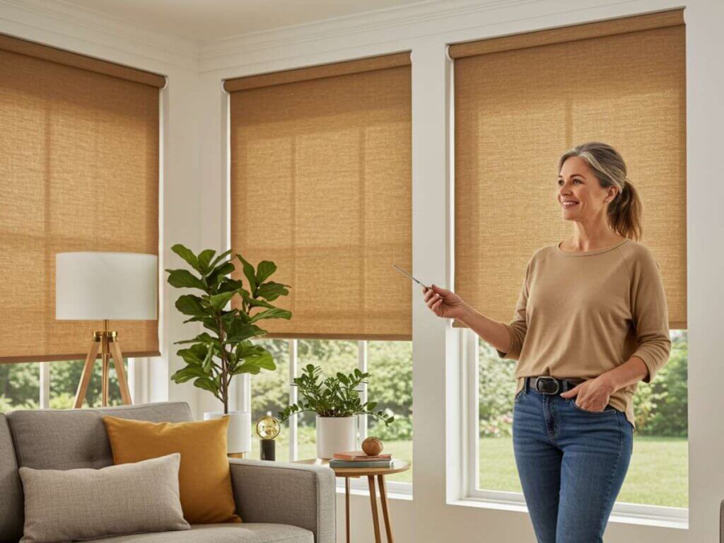 Custom Roller Shades with Happy Homewner