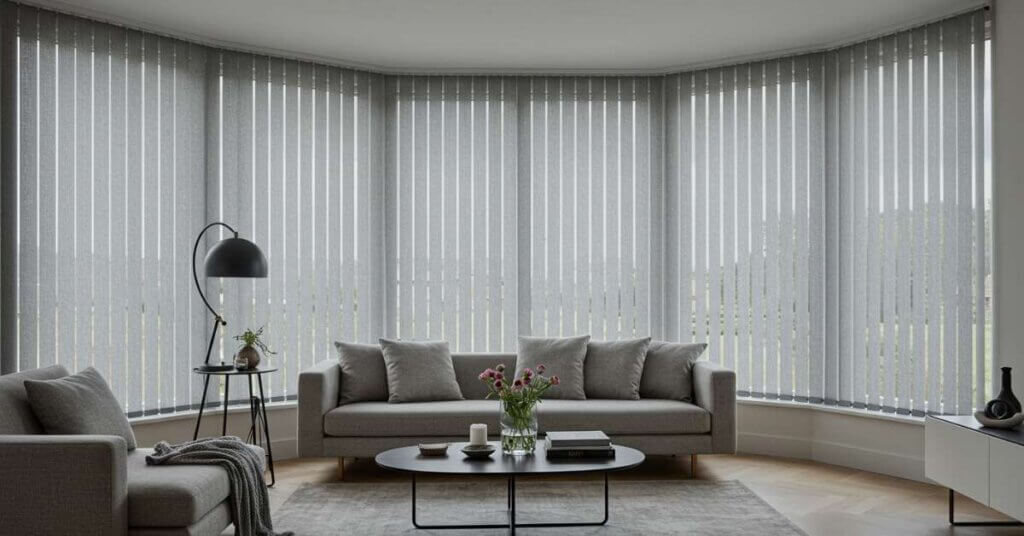 Fabric Vertical Blinds Bay Windows