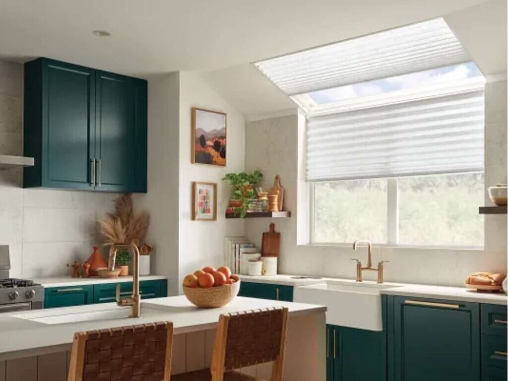 Graber Skylight Shades in Kitchen