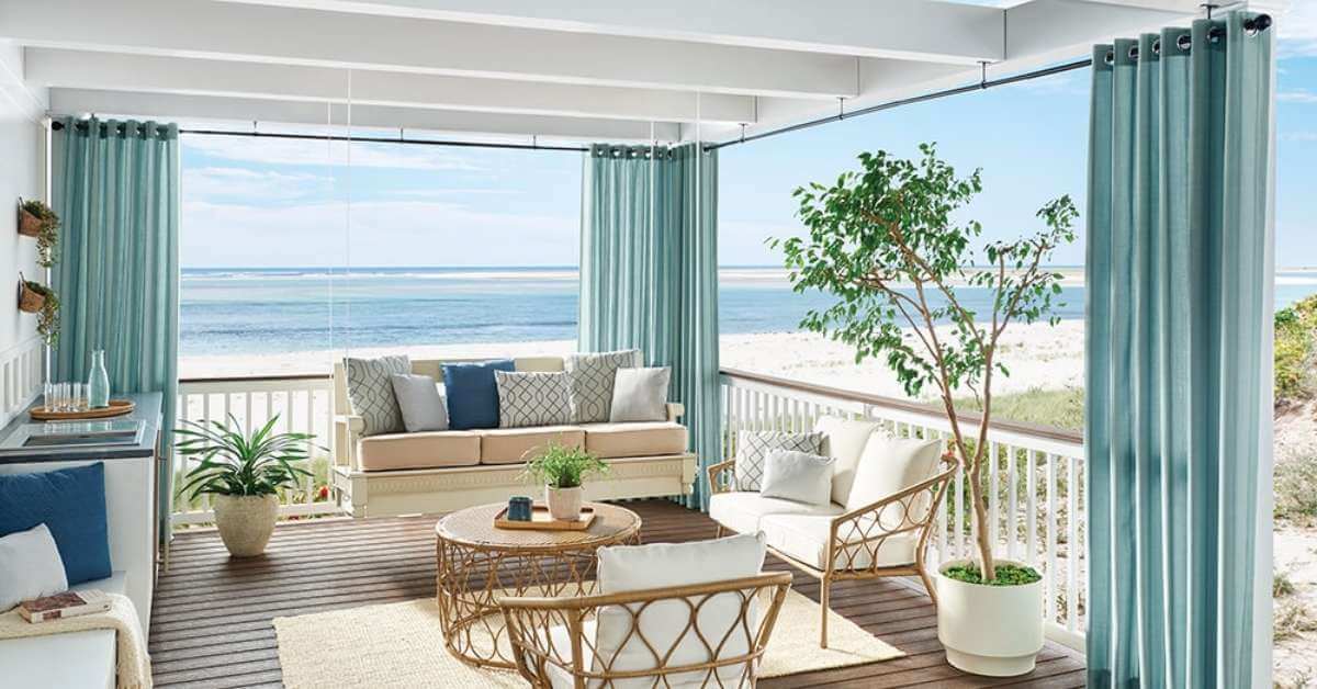 Custom window treatments in Fenwick Island, DE