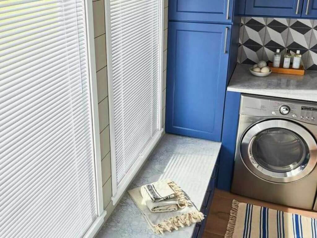 Cordless technology is available on many types of blinds, including wood, faux wood, mini blinds, and vertical blinds. It’s also widely offered on shades such as roller, honeycomb, and zebra shades.