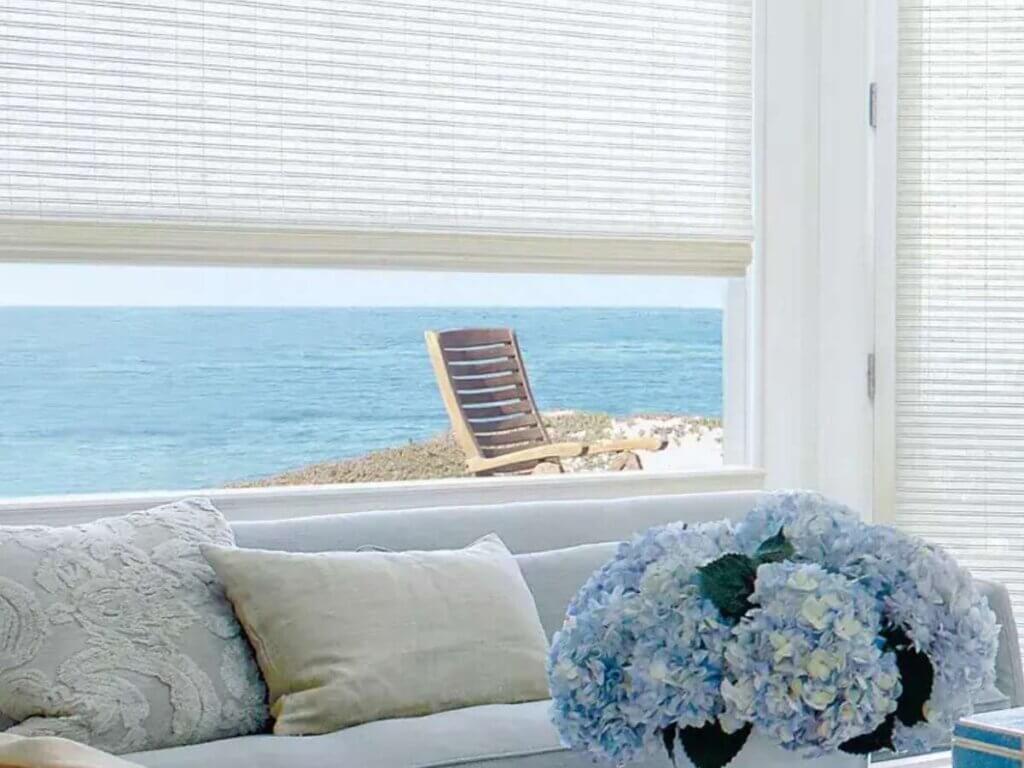 Woven wood shades are especially popular in coastal areas like Selbyville, Rehoboth Beach, Bethany Beach, and Ocean City because their organic textures complement seaside architecture. However, coastal homes often have larger windows and brighter sunlight, which can highlight the openness of a weave.