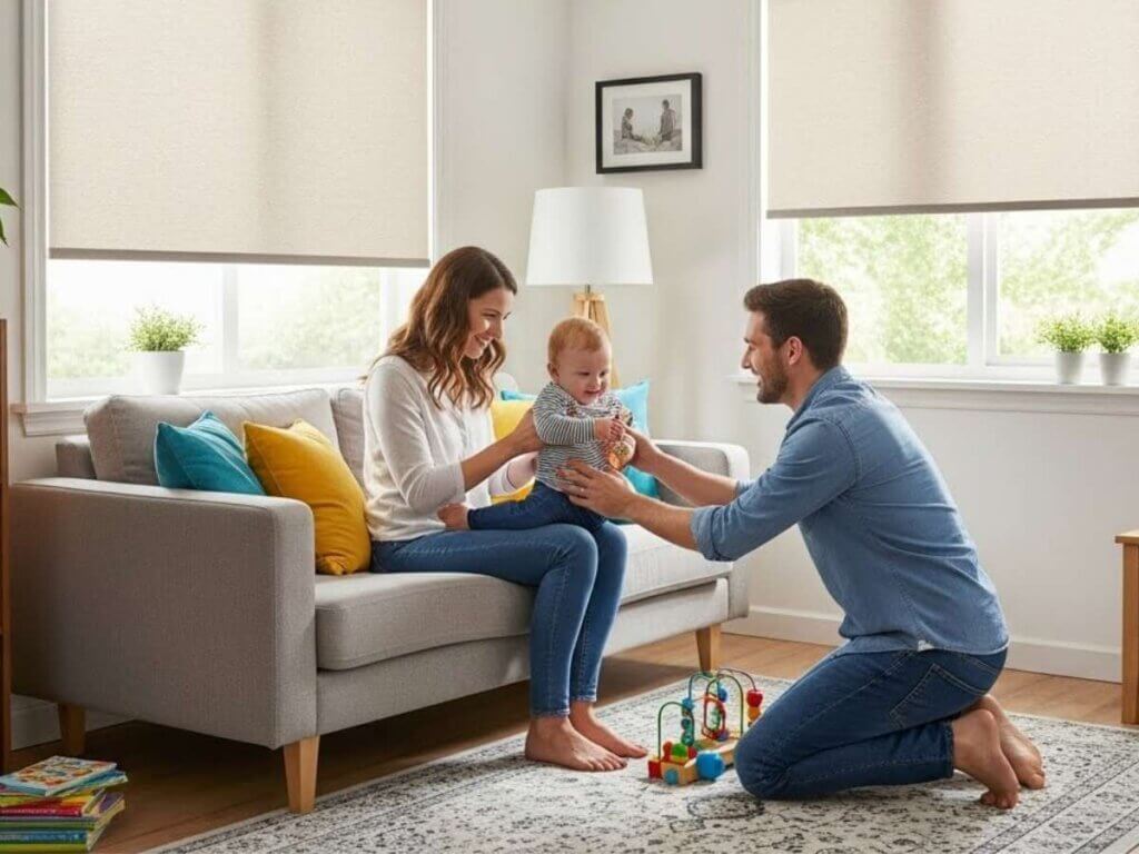 Traditional window coverings with dangling cords pose a hazard for children and pets. Cordless roller shades eliminate that risk altogether, giving you peace of mind in every room.