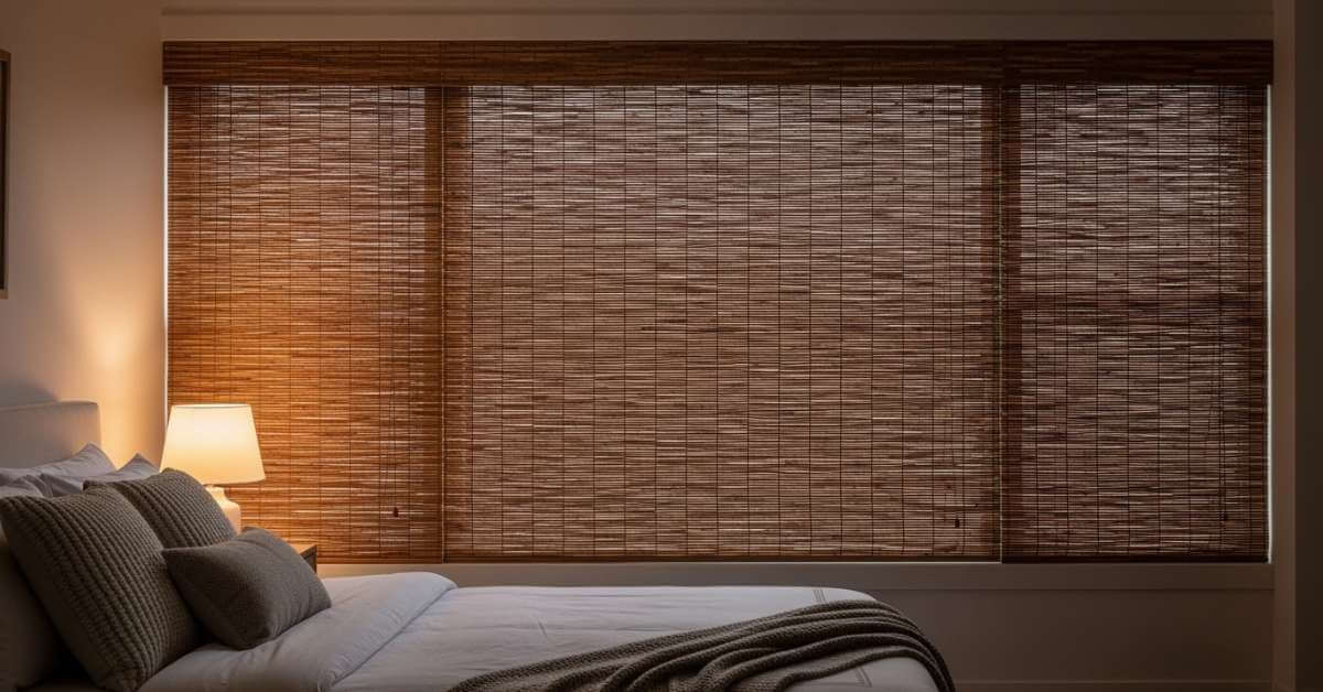 Blackout Woven Shades In A Bedroom