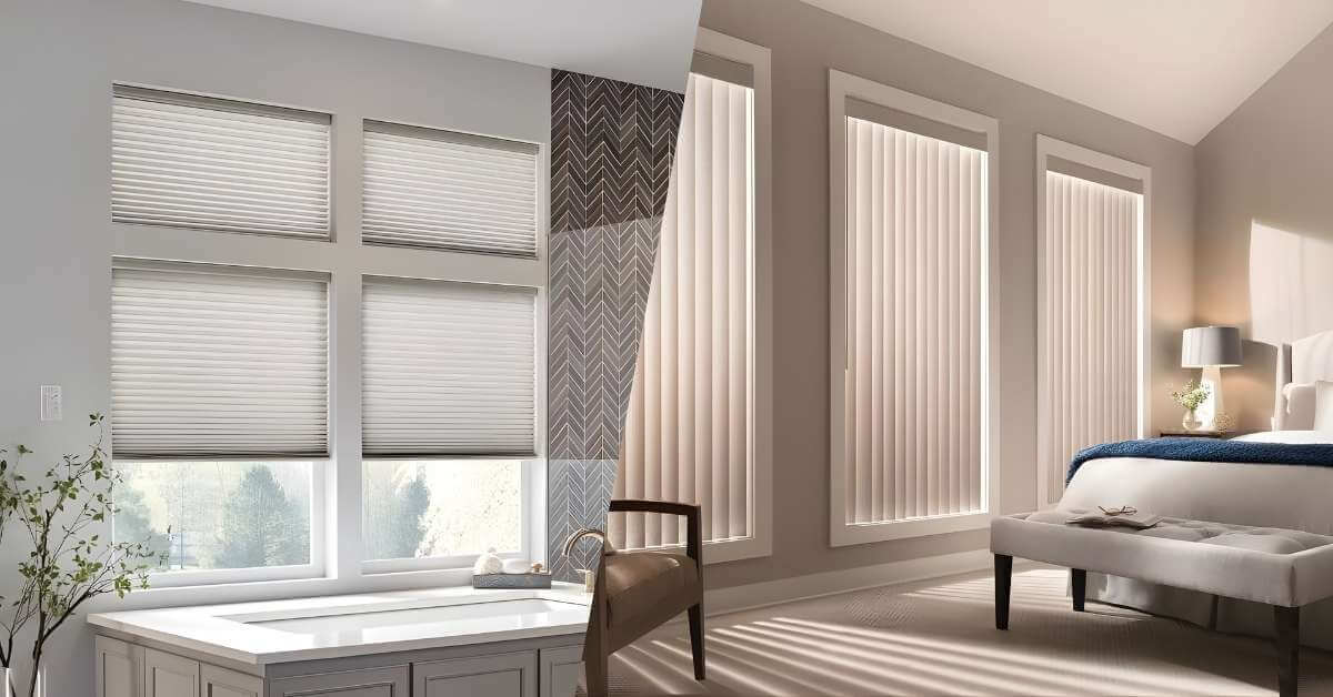 Cellular Shades vs. Vertical Blinds