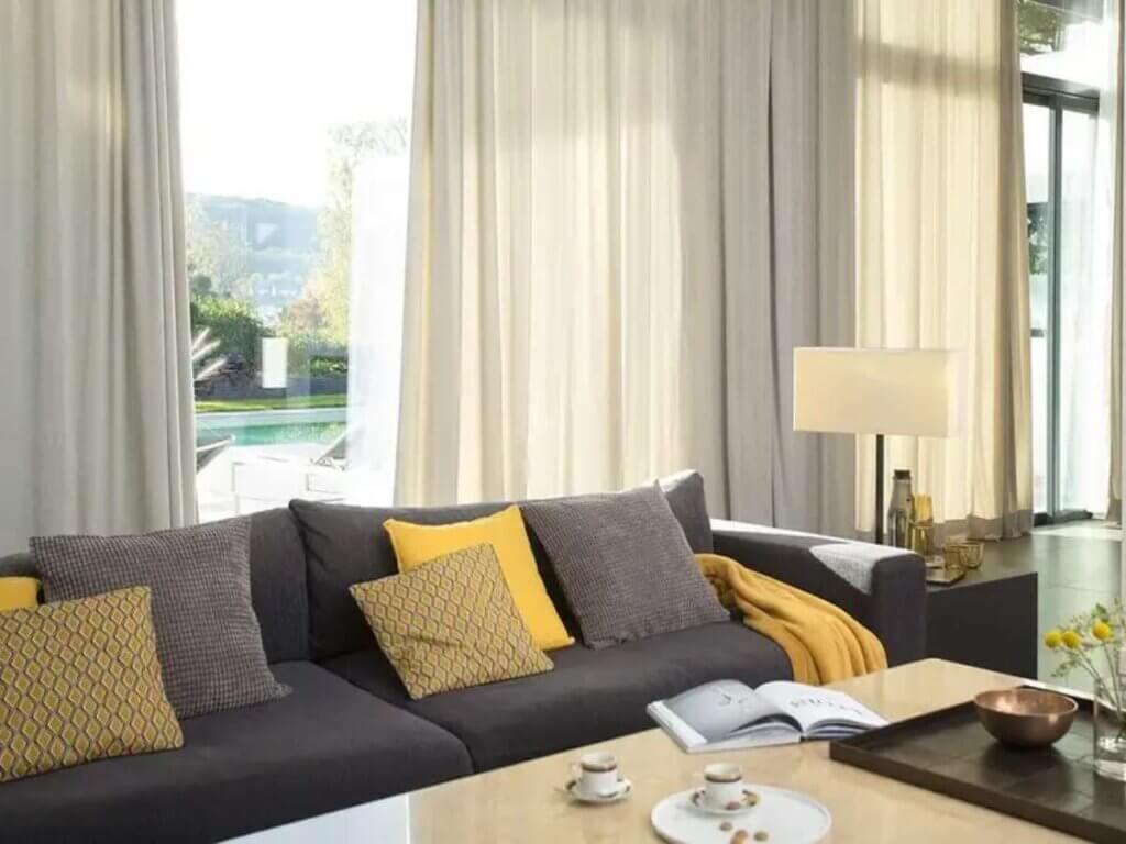 Somfy motorized drapes