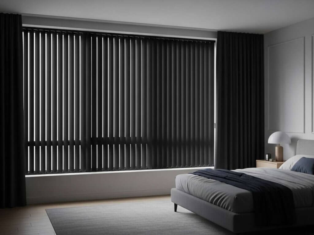 Blackout Vertical Blinds With Curtains