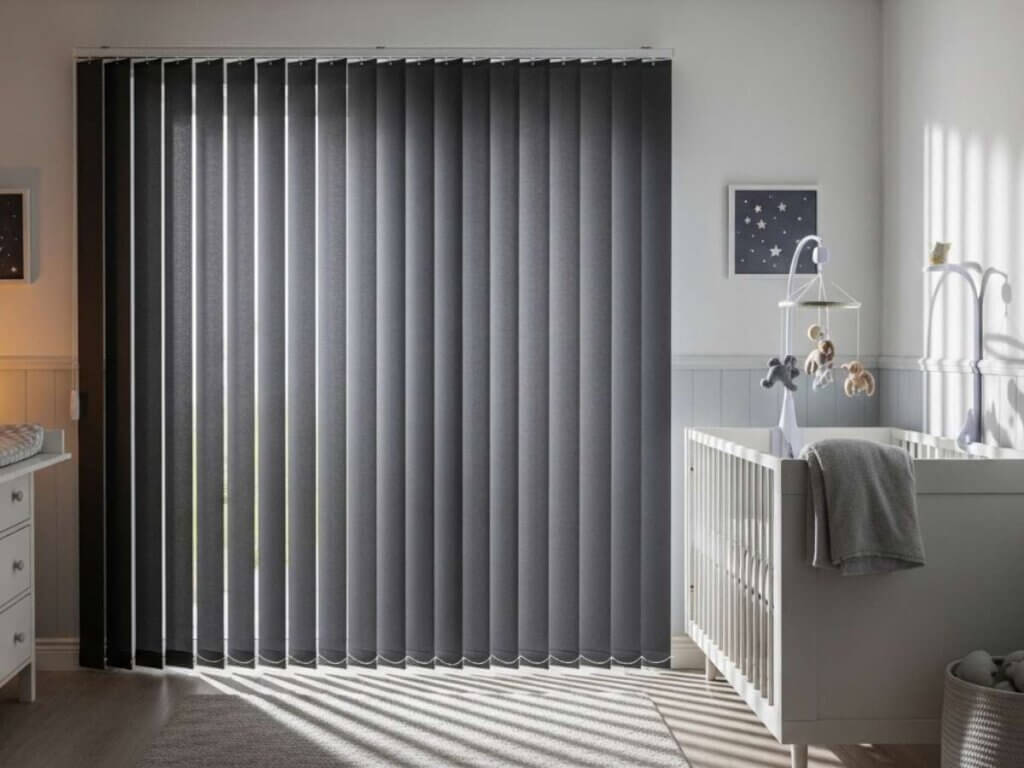 Blackout Vertical Blinds in A Nursery