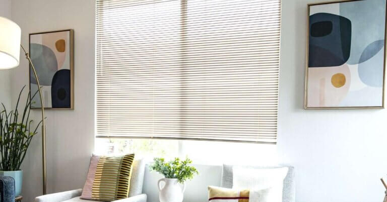 Blinds in a living room