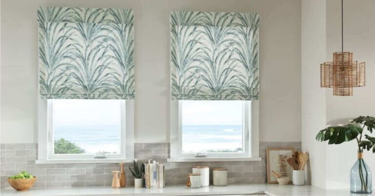 patterned roman shades