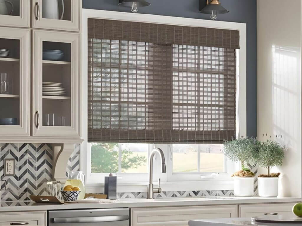 Alta Woven Shades in A Kitchen