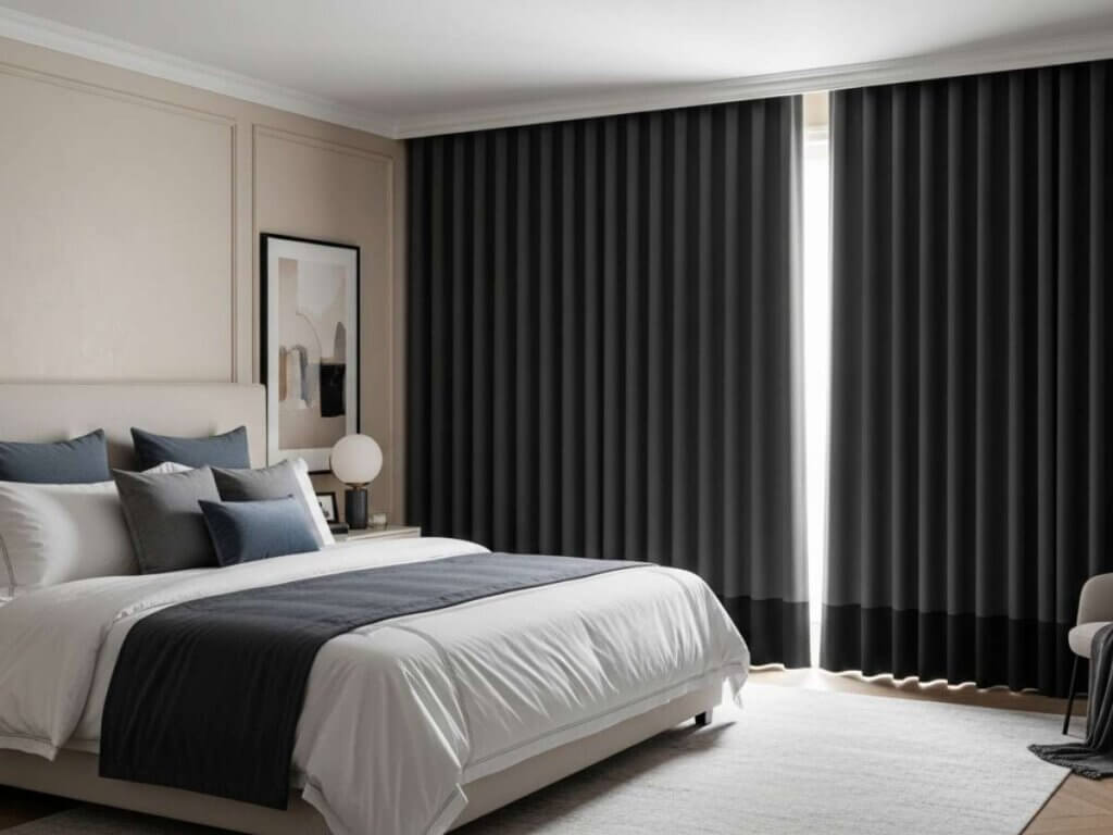 Blackout Curtains in a Bedroom