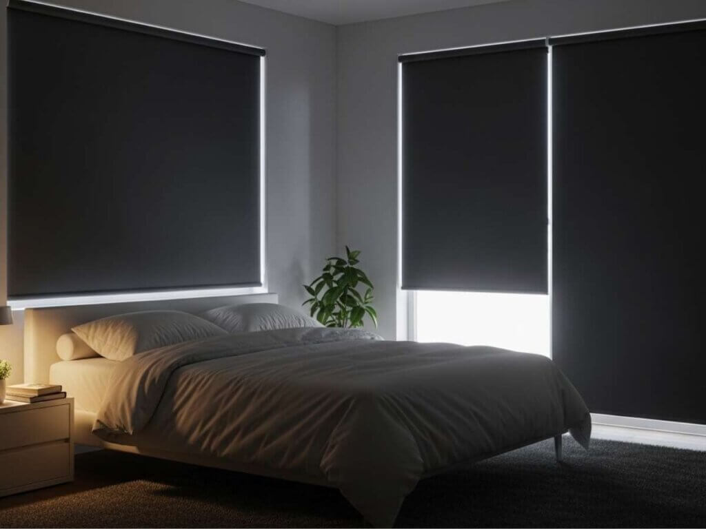Charcoal Gray Blackout Shades