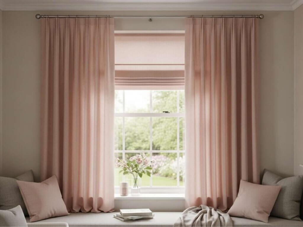 Drapes in Blush Color