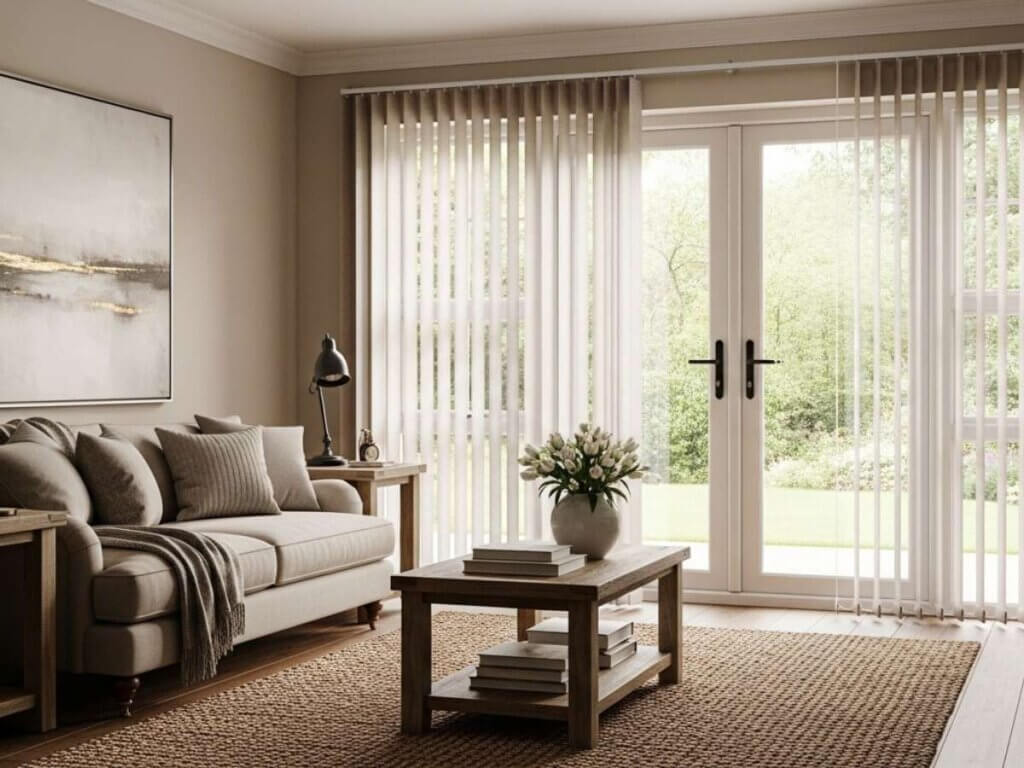 Vertical Blinds on French Doors
