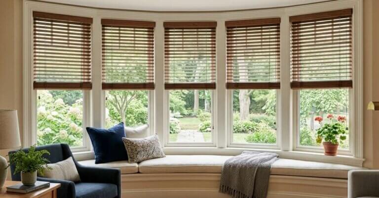 Blinds for bow windows