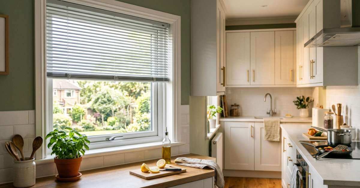Cordless Aluminum Blinds In A Home