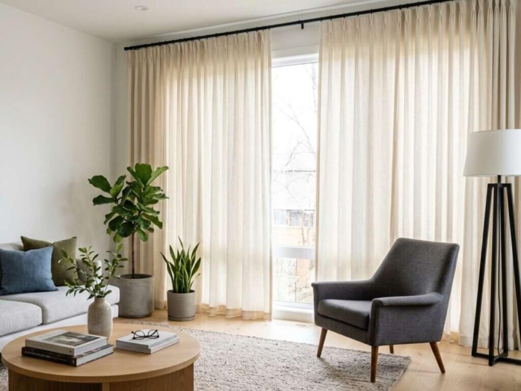 This is a photo of a drapery with cotton fabric