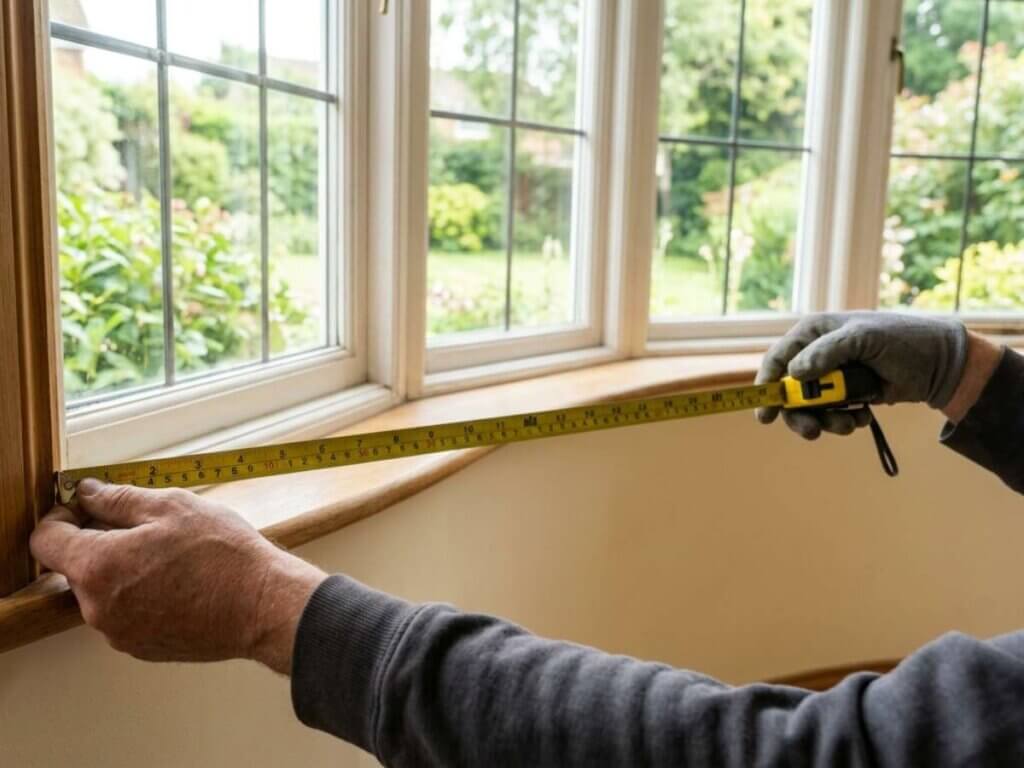 Measuring bow windows