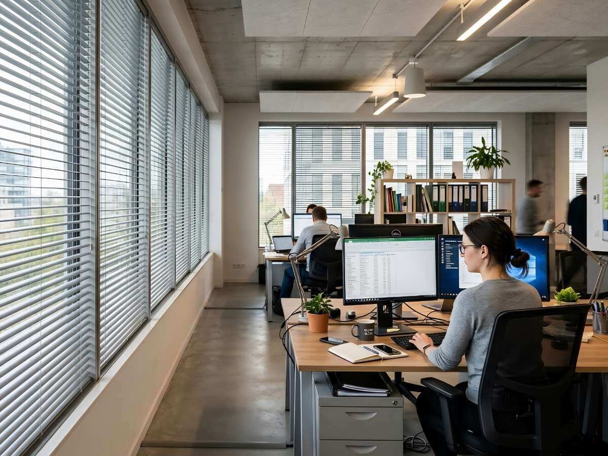 Office Space with Aluminum Blinds (1)