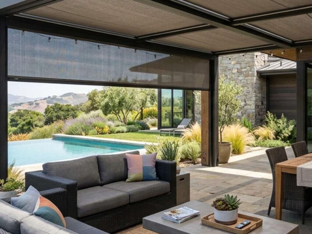 This is a picture of a patio shades