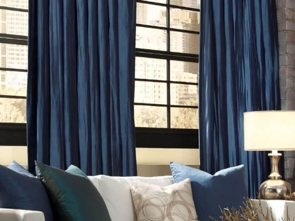 This is a photo of a drapery with silk fabric
