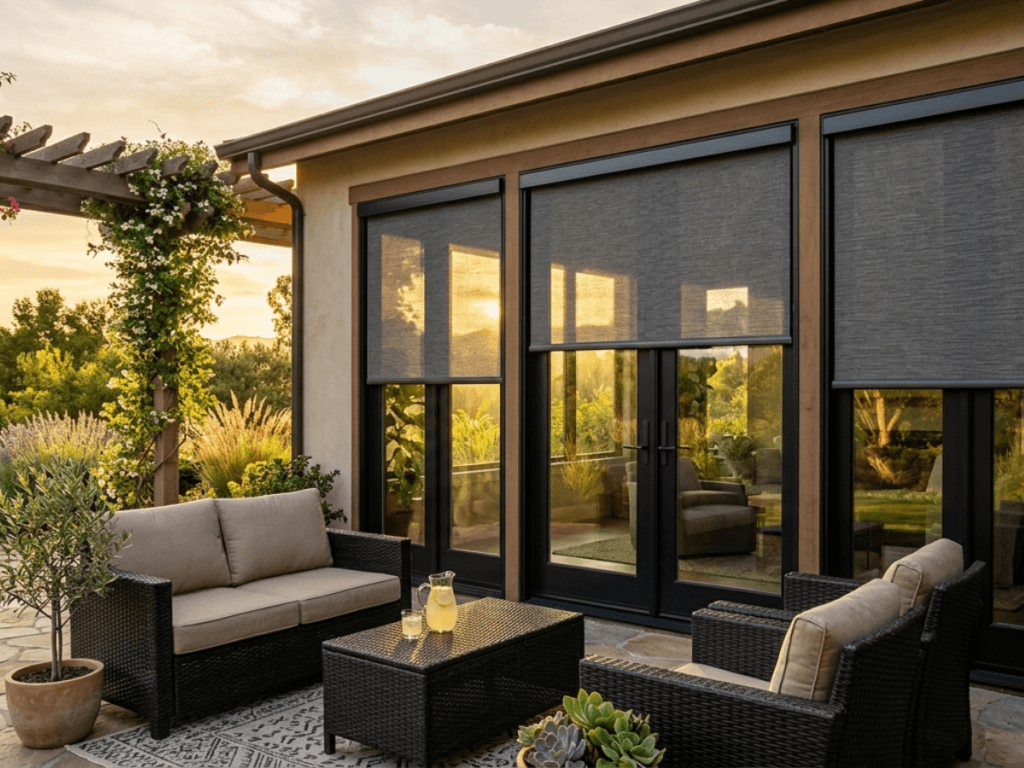 Solar Shades in West Facing Windows
