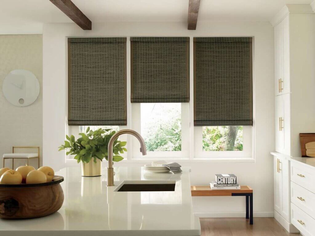 Woven Wood Shades Kitchen
