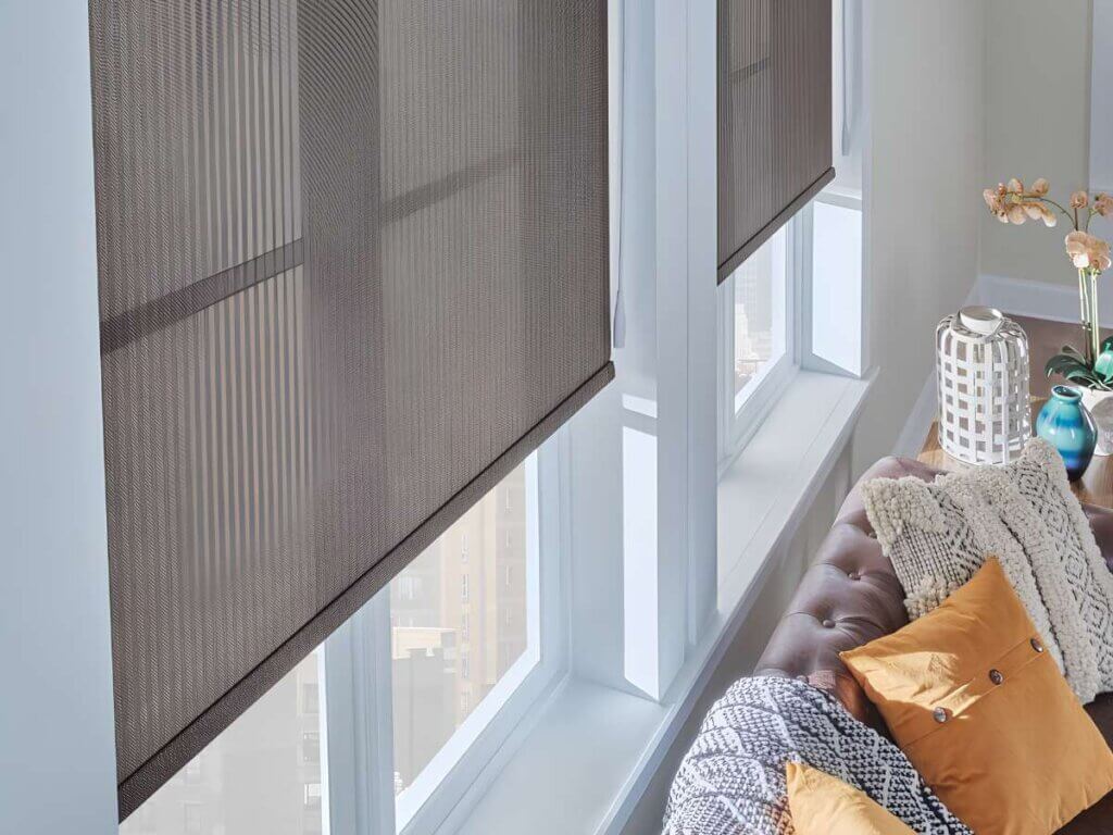 This is a close-up photo of a solar shades
