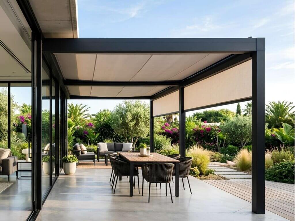 Motorized Outdoor Patio Shades Modern Home