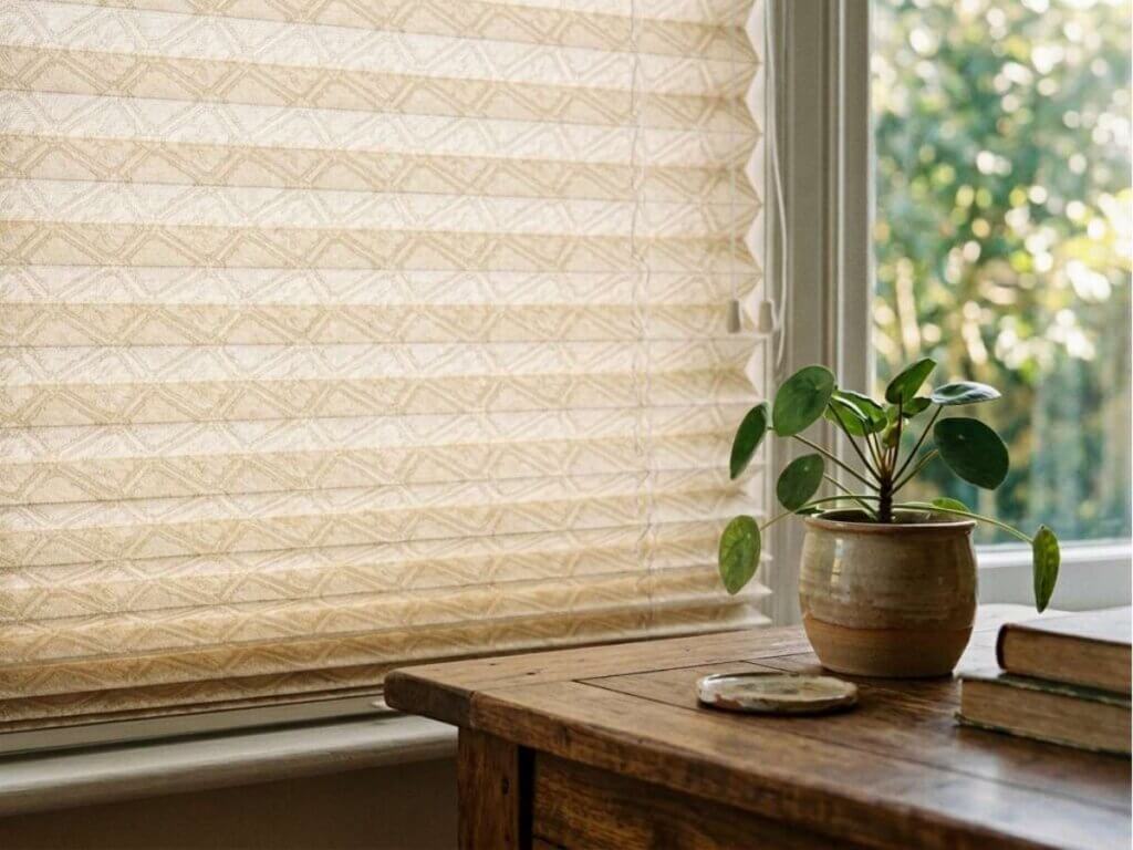 Pleated Shades Close Up