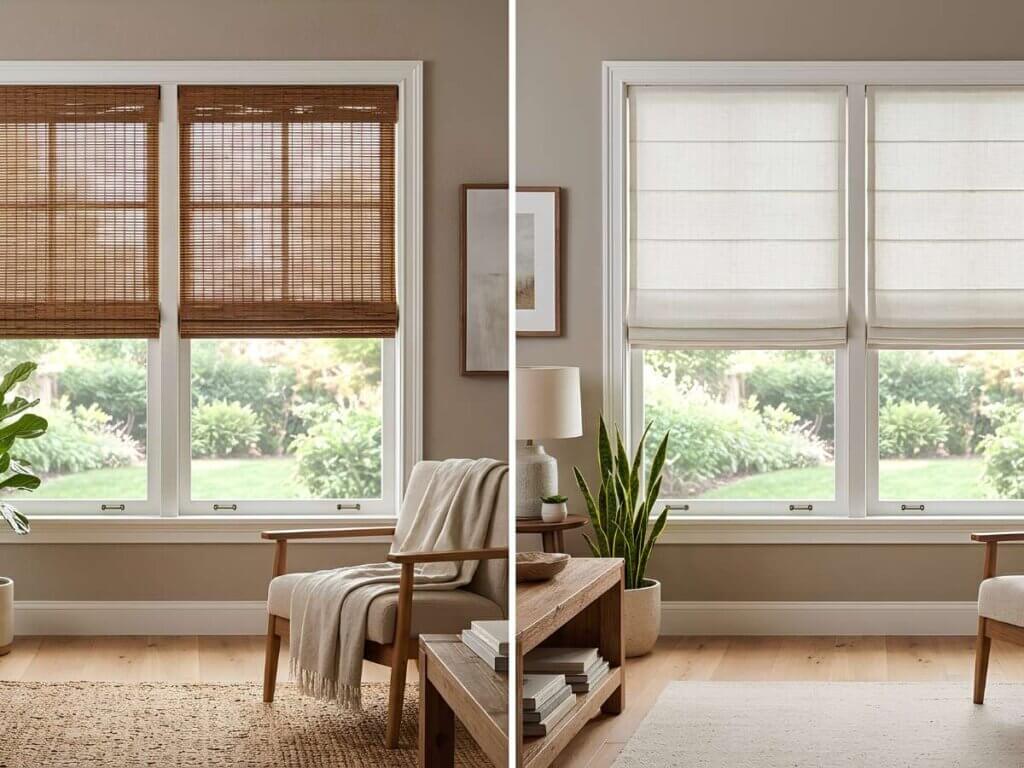 Woven Shades vs. Roman Shades